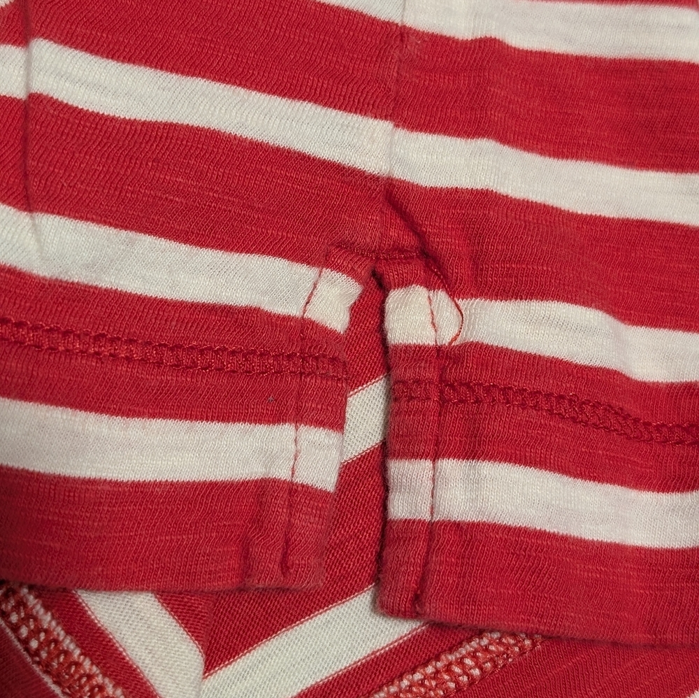 LRL Lauren Ralph Lauren Jeans Co. Red White Striped Long Sleeve Shirt - Picture 6 of 6